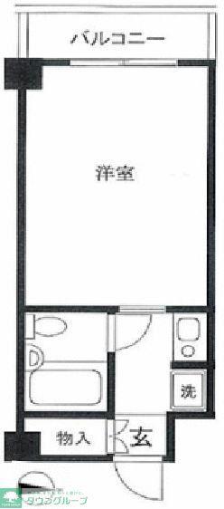 リジョイス常盤台(ワンルーム/2階)の間取り写真