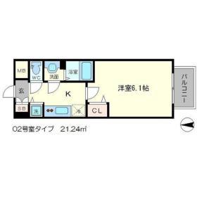 メインステージ新大阪(1K/10階)の間取り写真
