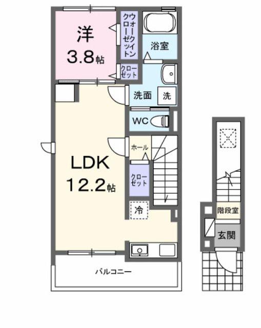 メゾン ロイヤル(1LDK/2階)の間取り写真