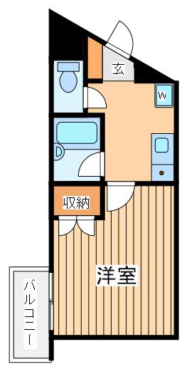 エルシーレジデンス川崎多摩(1K/3階)の間取り写真