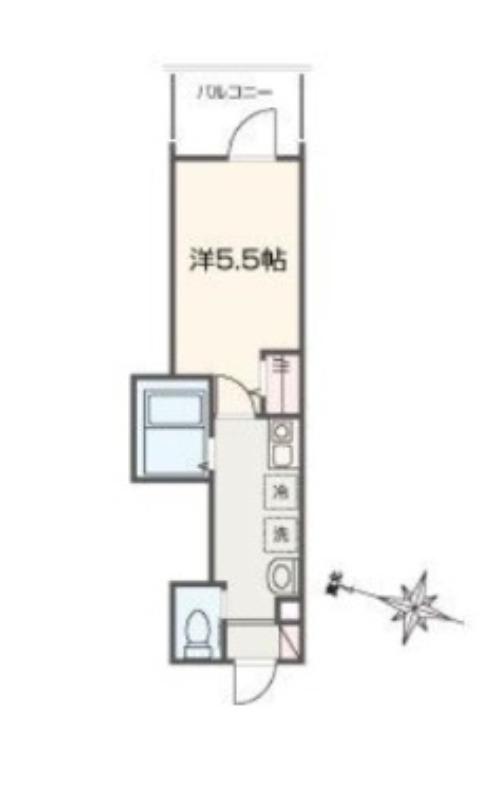 MELLAS新秋津II(1K/2階)の間取り写真