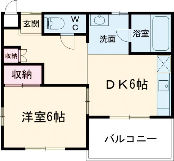 正邦苑竹ケ鼻(1LDK/1階)の間取り写真