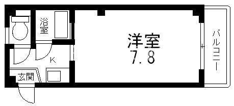 ロータリーマンション布施北(1K/1階)の間取り写真