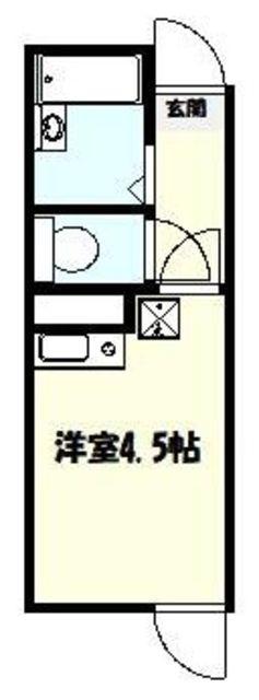 リブ北千住II(ワンルーム/2階)の間取り写真