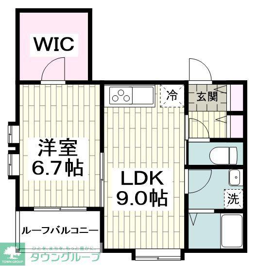 フォレストレジデンス(1LDK/3階)の間取り写真
