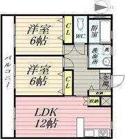 グレイスマルエイ(2LDK/2階)の間取り写真