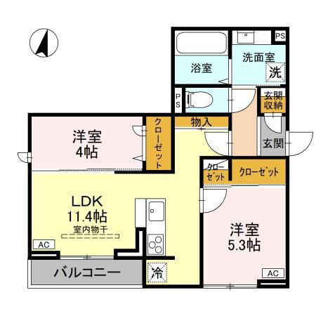ARTEMIS(2LDK/3階)の間取り写真