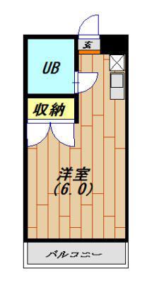 エトワール保土ヶ谷(ワンルーム/2階)の間取り写真