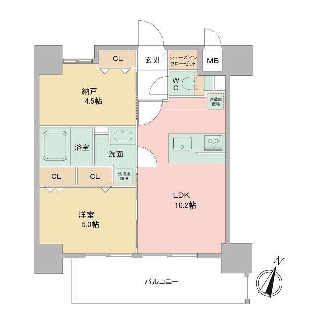 LOUIS RESIDENCE弁天町(1SLDK/7階)の間取り写真