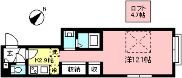 東急田園都市線 池尻大橋駅 徒歩3分 2階建 築16年(1K/2階)の間取り写真