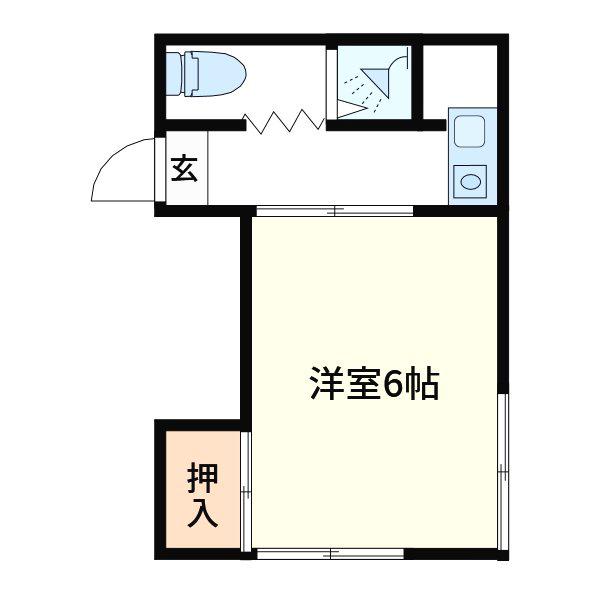 寺澤南小岩アパート(1K/2階)の間取り写真