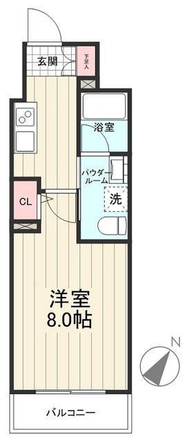 ベルシード西巣鴨(1K/6階)の間取り写真