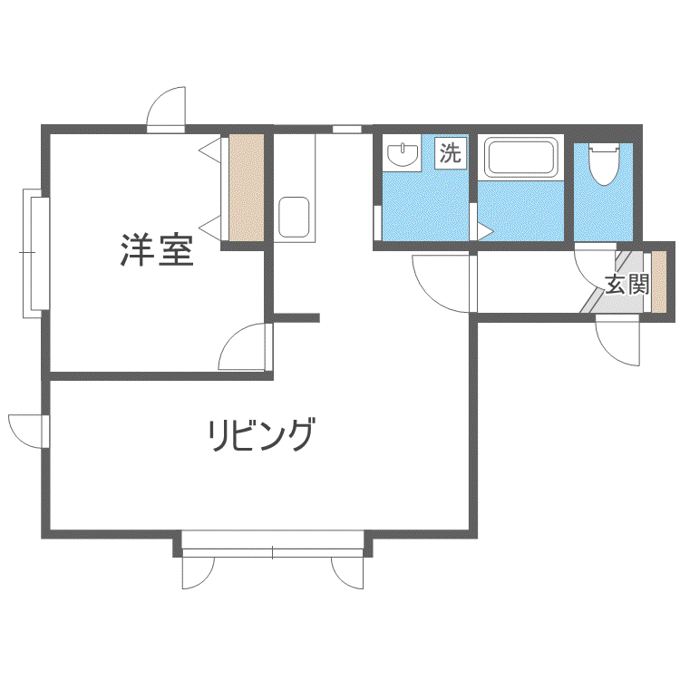 ONO2.3(1LDK/2階)の間取り写真