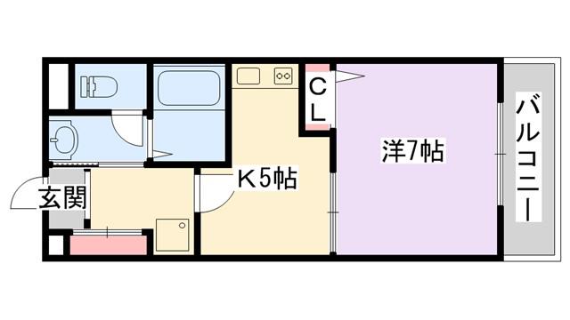 メゾンセリジェ(1DK/3階)の間取り写真