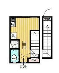 サークルハウス国分寺(ワンルーム/2階)の間取り写真