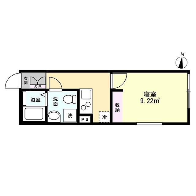 LUMIERE HATOGAYA(1K/1階)の間取り写真