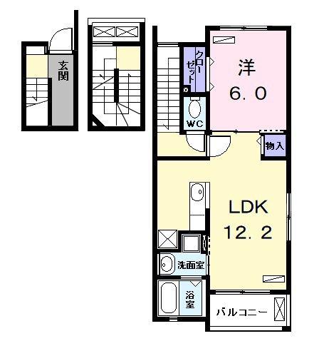 AT・ヴィレッジ(1LDK/3階)の間取り写真