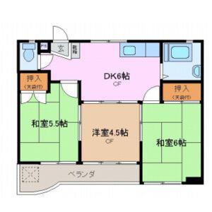 カーサバレンシアときわ(3DK/3階)の間取り写真