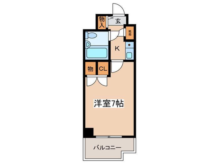 ナイスアーバン横浜鴨居プロムナード(1K/2階)の間取り写真