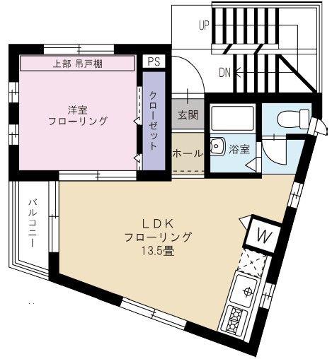 カーサ杉並(1LDK/1階)の間取り写真