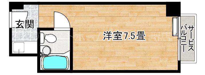 ステュディオ堺フェニックス(ワンルーム/2階)の間取り写真