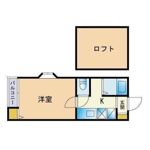 ピュア別府南伍番館(ワンルーム/1階)の間取り写真