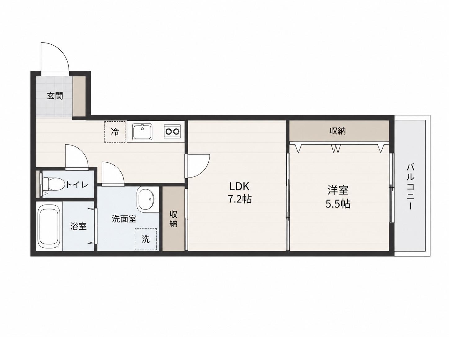 RESIDENCE KOJIMA(2K/2階)の間取り写真