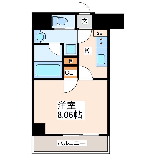 毘沙門TMJマンション(1K/4階)の間取り写真