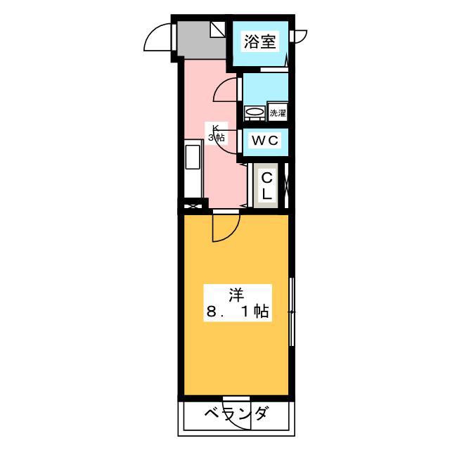 KAPEGOD(1K/1階)の間取り写真