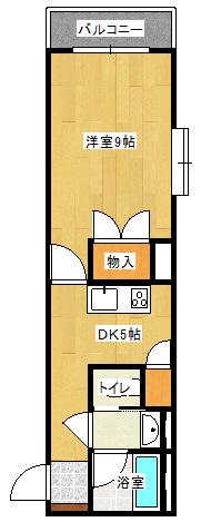 エリーな横川(1K/8階)の間取り写真