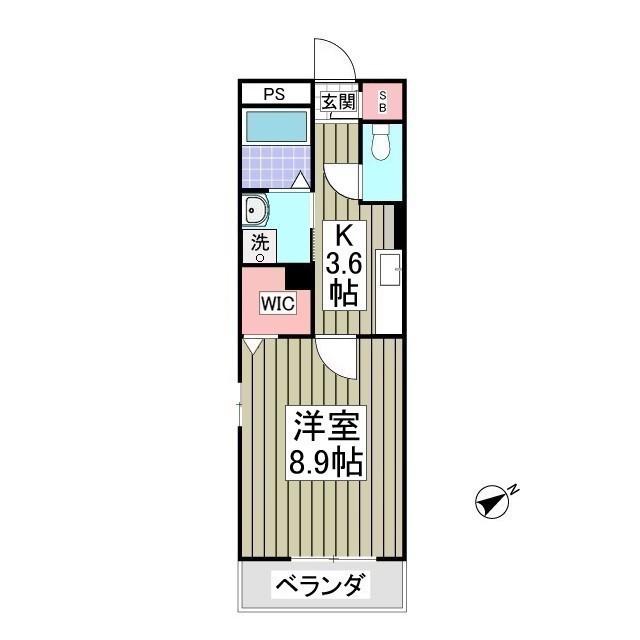 LUCE DEL SOLE(1K/3階)の間取り写真
