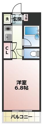 シティライフ(ワンルーム/3階)の間取り写真