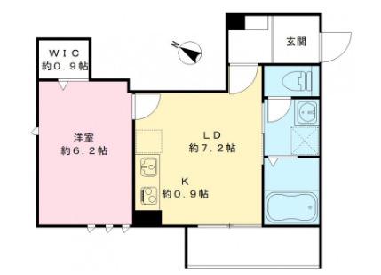 カームコートK(1LDK/2階)の間取り写真