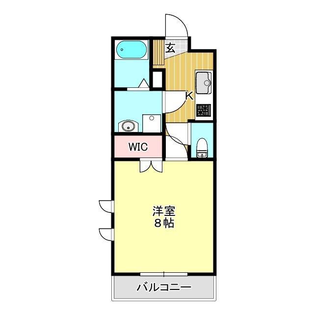 ラペンタ大宮町(1K/4階)の間取り写真