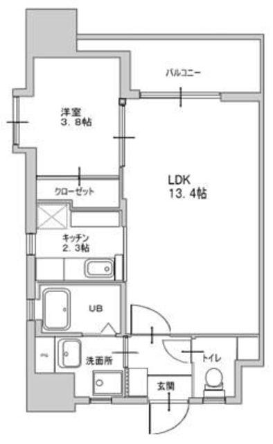 サンシティ博多(2LDK/10階)の間取り写真