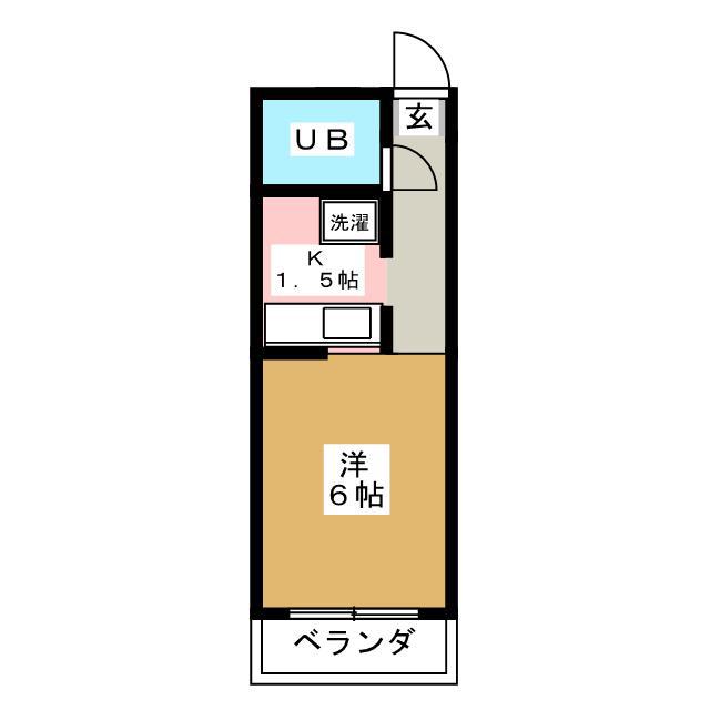 DKビル(1K/8階)の間取り写真