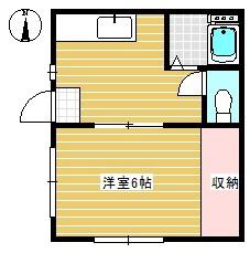 CHERRY HOUSE II(1K/1階)の間取り写真