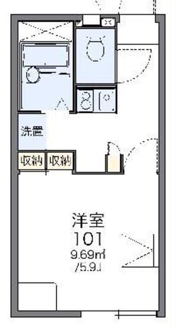 レオパレスサクシード(1K/1階)の間取り写真