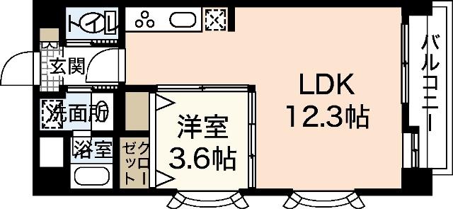 SHETLAND YOKOGAWA(1LDK/8階)の間取り写真
