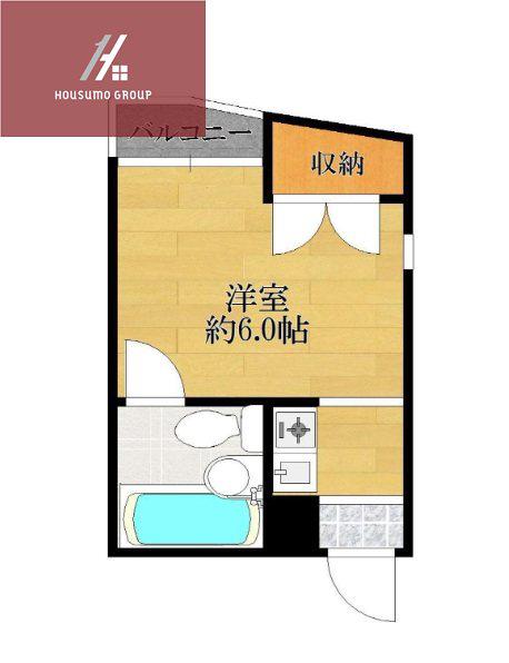 プレアール鴻池(ワンルーム/3階)の間取り写真