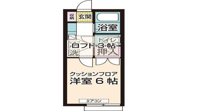 最寄り駅 宮城野原駅 NK五輪(1K/2階)の間取り写真