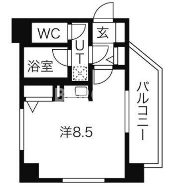 ダイアパレスエクセーブル九州大学前(ワンルーム/11階)の間取り写真