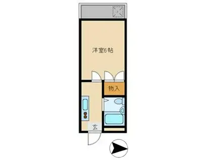 チャレンジ徳丸(1K/1階)の間取り写真