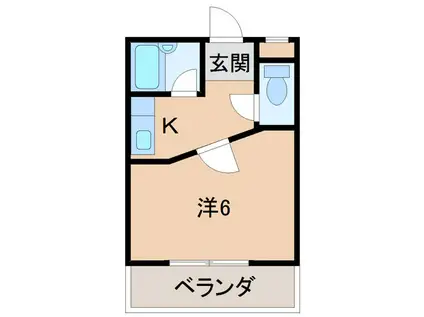 グリーンプラザ谷町弐番館(1K/1階)の間取り写真
