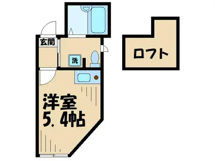 グレースプラザ5橋本(ワンルーム/2階)の間取り写真