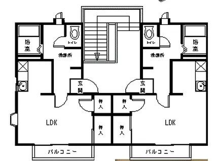 YKハウス大穂(1K/1階)の間取り写真