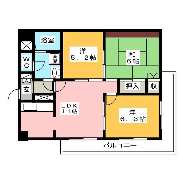 スカイフォーラム小岩(3LDK/10階)の間取り写真