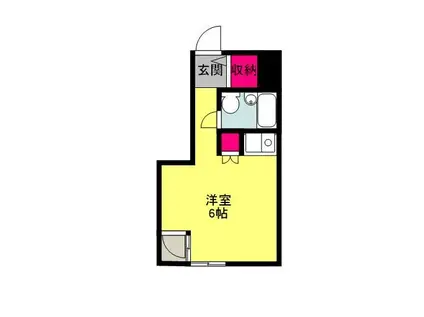 キャッスルマンション上福岡(ワンルーム/2階)の間取り写真