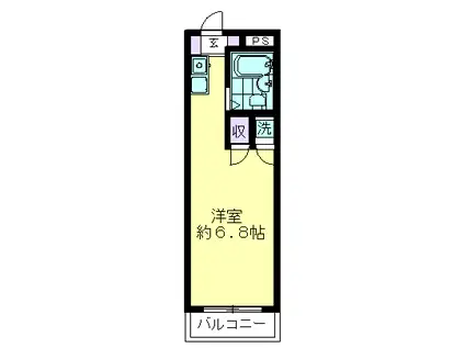 アクシス富士見(ワンルーム/4階)の間取り写真