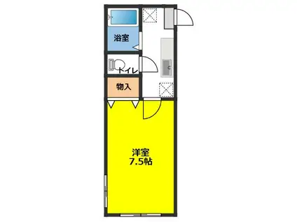 アーバンエステート(1K/2階)の間取り写真